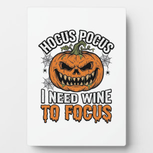 Plaque Photo Conception de chemise Halloween Citrouille de vin 