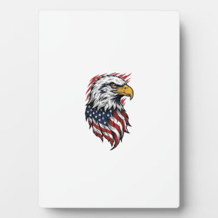 Plaque Photo Conception de chemise vectorielle aigle patriotiqu
