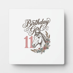 Plaque Photo Conception de chemise vintage florale cheval Fille