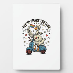 Plaque Photo Conception de chemise vintage Funny Goose Scooter