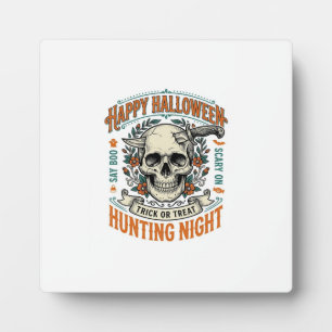 Plaque Photo Conception de chemise vintage Halloween crâne Tric
