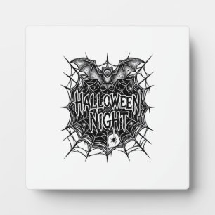 Plaque Photo Conception de chemise vintage Halloween Night Bat 