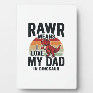 Plaque Photo Conception de chemise vintage Papa dinosaure drôle