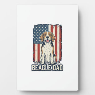 Plaque Photo Conception de chien de gravure vintage patriotique