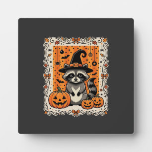 Plaque Photo Conception de citrouille d'Halloween de raton lave