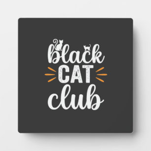 Plaque Photo Conception de la fête d'Halloween du Black Cat Clu