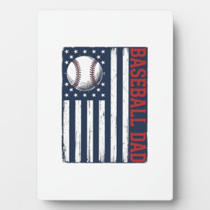 Plaque Photo Conception de maillot de drapeau de papa de baseba