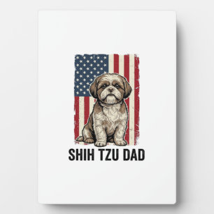 Plaque Photo Conception de t-shirt pour chien vintage patriotiq