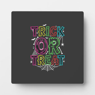 Plaque Photo Conception de toile d'araignée Halloween Trick or