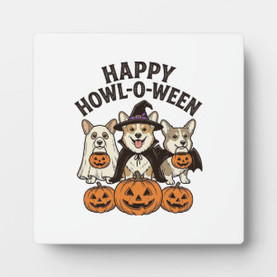 Plaque Photo Conception de vecteur de chien de Halloween de Cor