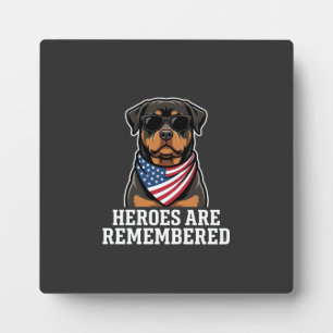 Plaque Photo Conception de vecteur de chien héros Rottweiler pa
