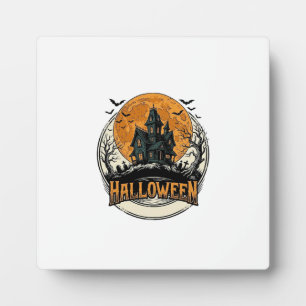 Plaque Photo Conception de vecteur de maison hantée Halloween v