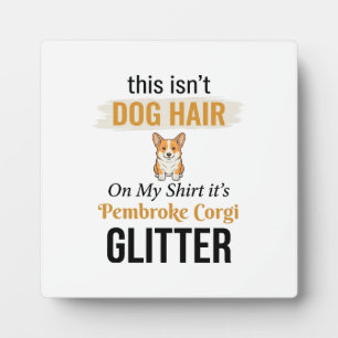 Plaque Photo Conception drôle de Pembroke Corgi à paillettes po