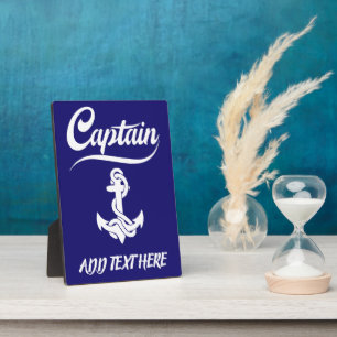 Plaque Photo Conception nautique d'ancre de voilier capitaine