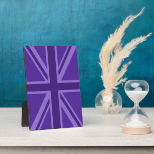 Plaque Photo Conception Union Jack violette