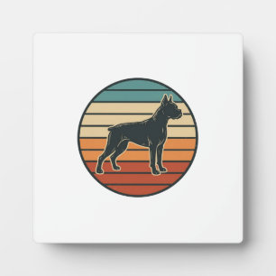 Plaque Photo Conception vectorielle de gravure de chien Boxer a