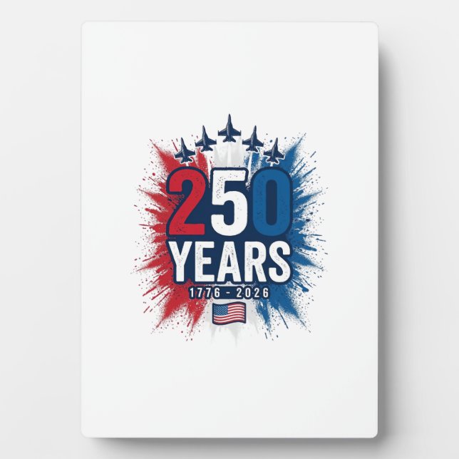 Plaque Photo Conception vectorielle pour le 250e anniversaire d (Devant)