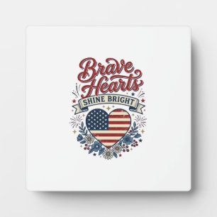 Plaque Photo Conceptions de chemise florale vintage patriotique