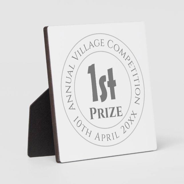 Plaque Photo Concours 1er Prix Trophée (Recto)