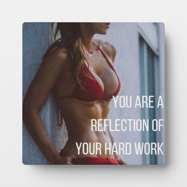 Plaque Photo Condition physique féminine Mots inspirants - Trav (Devant)