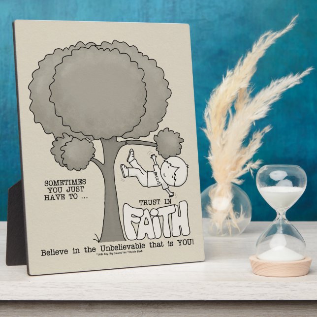 Plaque Photo Confiance dans la foi (Côté)