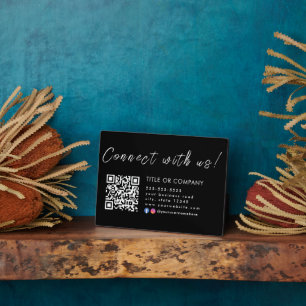 Plaque Photo Connectez-vous avec nous Instagram Facebook Qr Cod