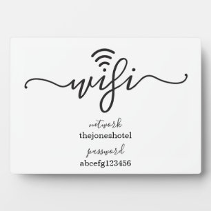 Plaque Photo Connexion du mot de passe Wifi   Simplement droite