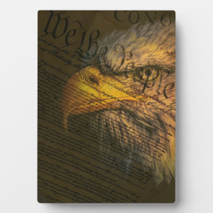 Plaque Photo Constitution Avec Aigle Bald