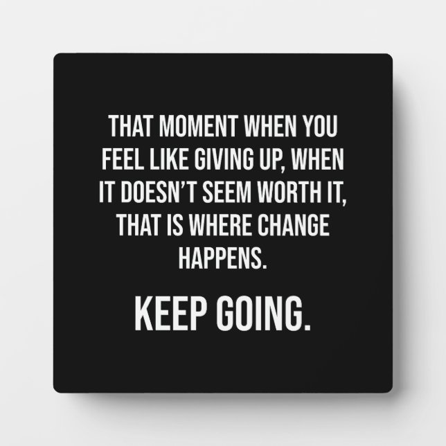 Plaque Photo Continuer - Motivation du succès (Devant)