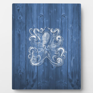 Plaque Photo cool impressionnant effet antique pieuvre blanche