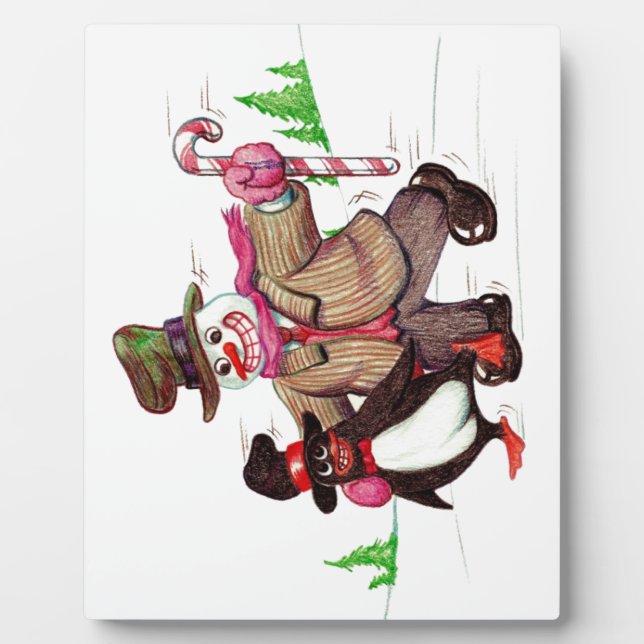 Plaque Photo Copains d'hiver (Devant)