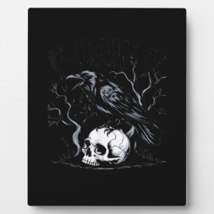 Plaque Photo Corbeau, F-Caw-F Oiseau Drôle Lune Gothique Humour