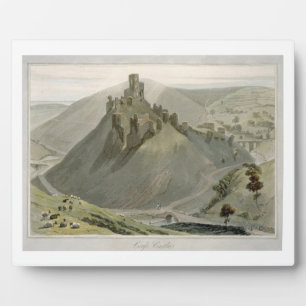 Plaque Photo Corfe Castle, from 'A Voyage Around Great Britain