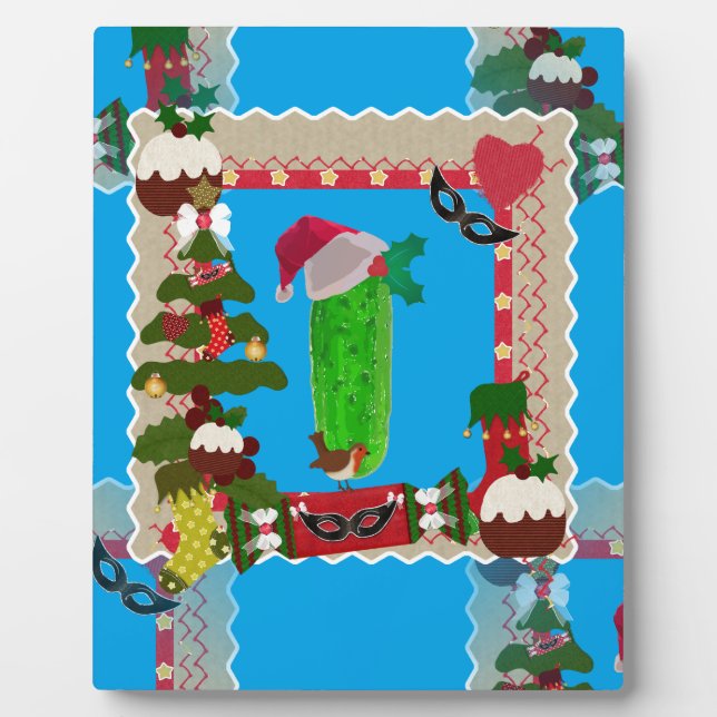 Plaque Photo cornichon de Noël (Devant)