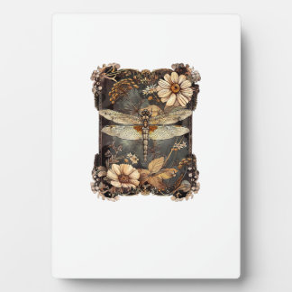 Plaque Photo Cottagecore Floral Dragonfly Nature Insect Animal 