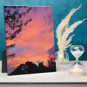 Plaque Photo coucher de soleil
