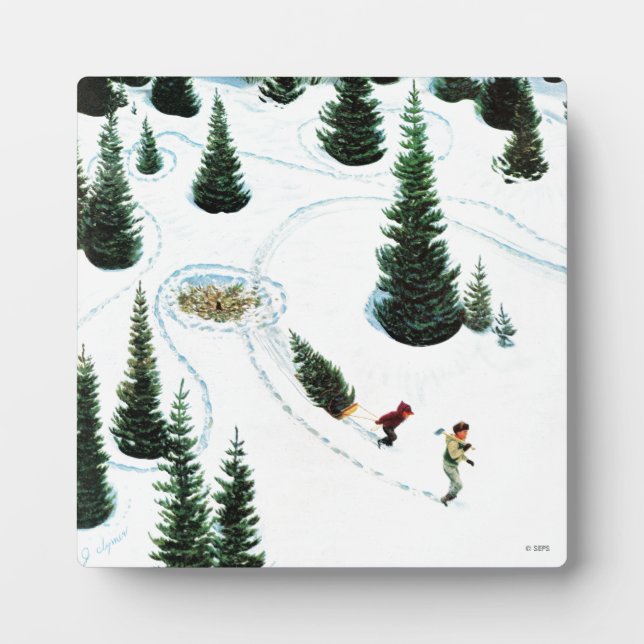 Plaque Photo Couper l'arbre (Devant)