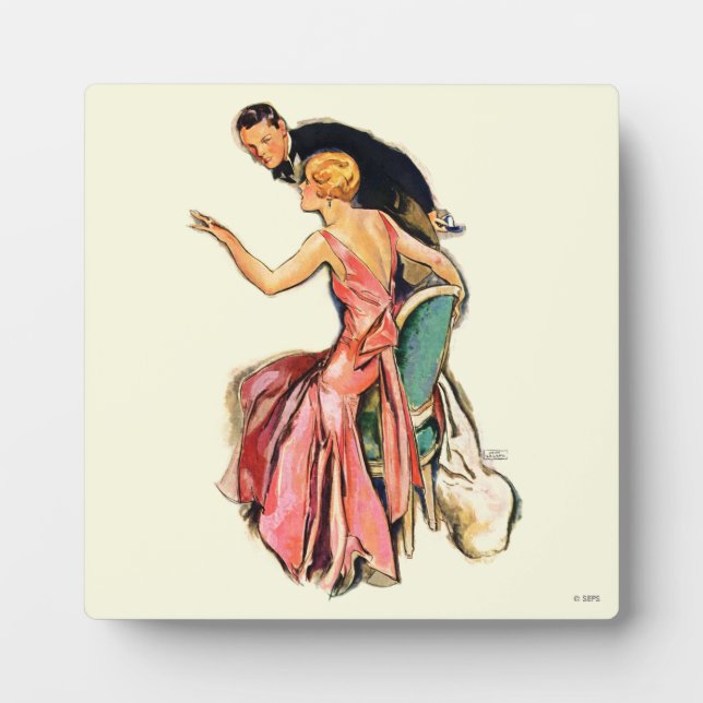 Plaque Photo Couple engagé (Devant)