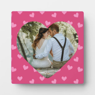 Plaque Photo Couple romantique 1 Photo cœur rose cadeau de la S