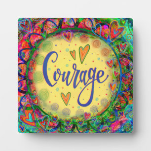 Plaque Photo Courage Motivationnel Joli BoHo Inspirivity