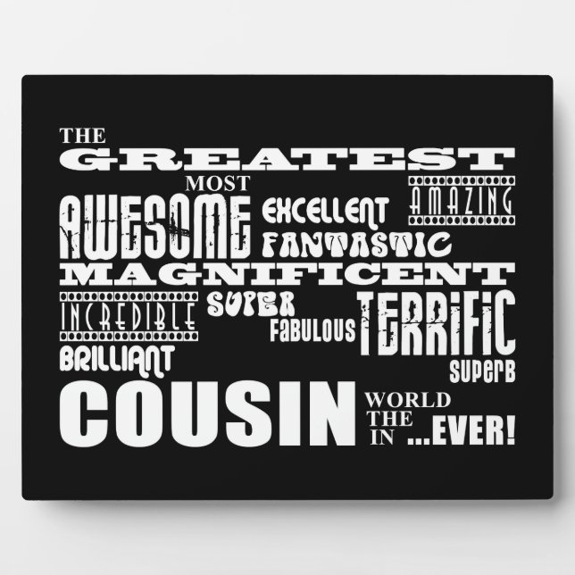 Plaque Photo Cousins élégants, modernes et amusants : Plus gran (Devant)