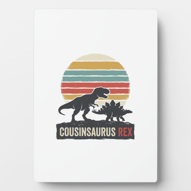Plaque Photo Cousinsaurus Rex Funny Dinosaur Vintage Shirt Desi (Devant)
