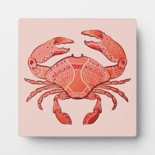 Plaque Photo Crabe de style