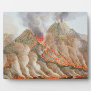 Plaque Photo Cratère du Vésuve à partir d'un dessin original