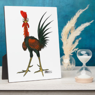 Plaque Photo Crazy Rooster
