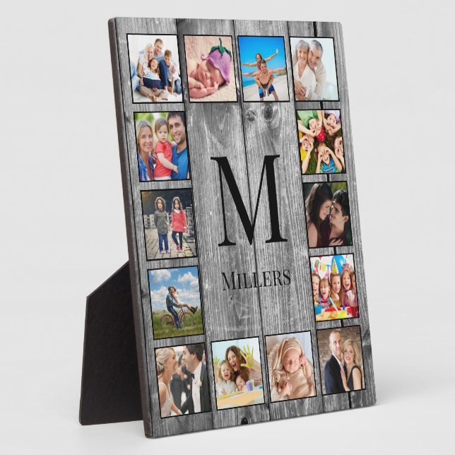 Plaque Photo Create Your Custom Photo Collage Rustic Farmhouse (Côté)