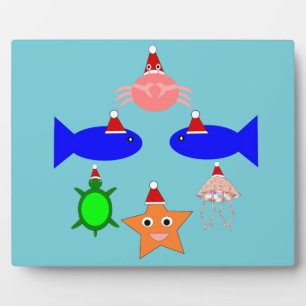 Plaque Photo Créatures de la mer de Noël