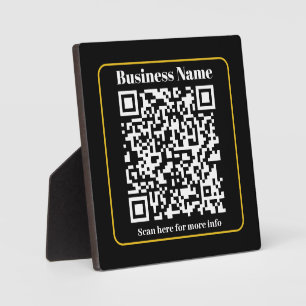 Plaque Photo Créer un code QR d'entreprise scannable instantané