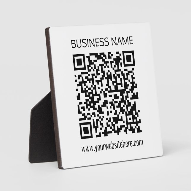 Plaque Photo Créer un code QR d'entreprise Texte instantané et  (Recto)