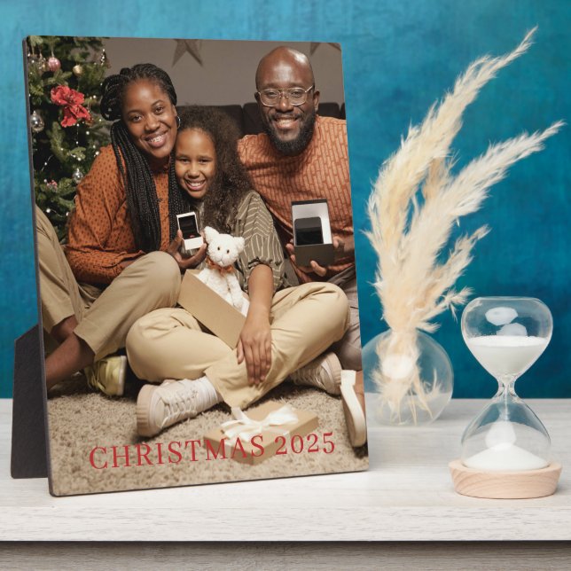 Plaque Photo Créez votre propre famille de Noël Photo 2025 (Côté)